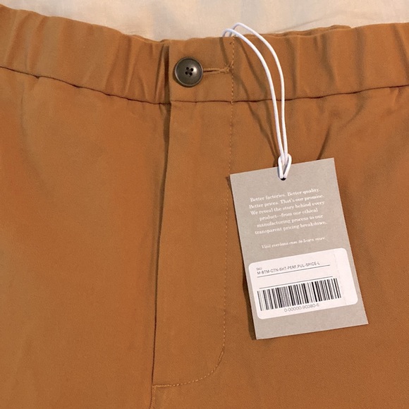 Everlane mens/masc Pull-On Performance Chino Short size L NWT - Picture 4 of 8